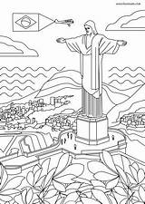 Cristo Redentor Colorir Desenhos Redeemer Cidade Geografia Favoreads Maravillas Fascinating Appreciate sketch template
