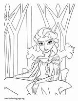 Coloring Frozen Elsa Castle Pages Disney Ice Printable Colouring Print Princess Color Anna Printouts Sheets Exiles Arendelle Herself Away Movie sketch template