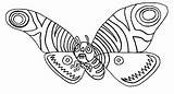 Mothra Coloring Pages Godzilla Town Color Click Wenchkin Print Enlarge Right Pic sketch template
