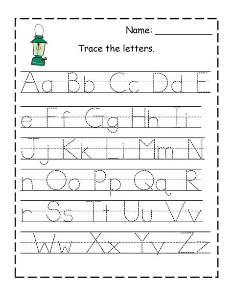 printable alphabet worksheets preschool kindergarten worksheets