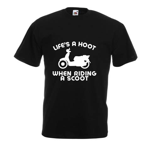 t shirts for life s a hoot when riding a scooter humor