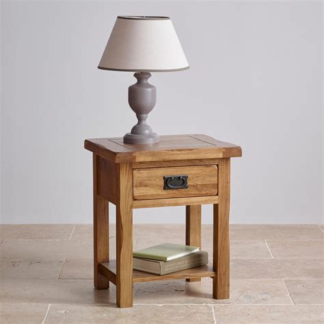 original rustic lamp table  solid oak oak furniture land