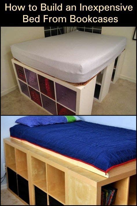 Using Bookcases As A Bed Frame Is One Easy Way To Build A Bed With