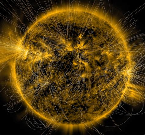 magnetic sun nasa releases stunning image  suns magnetic field