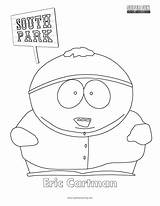 South Park Coloring Cartman Eric Pages sketch template