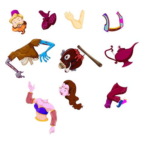 gambar karakter kartun berbagai anak  elemen lucu mengatur ilustrasi