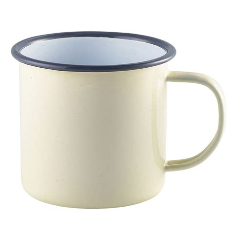 cream enamel mugs  drinkstuff