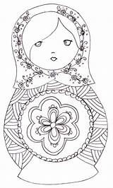 Coloring Pages Matryoshka Doll Dolls Book Patterns Printable Russian Sheets Nesting Laura Embroidery Colouring Fun Mandala Hand Pattern Coloriage Outline sketch template