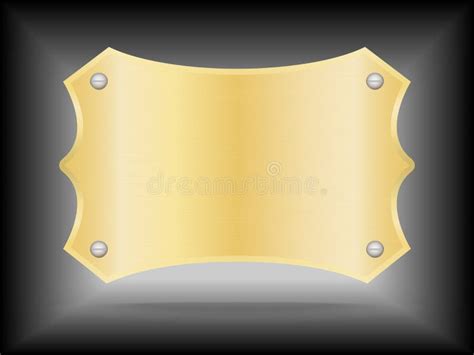 vector metallic gold  plate  gold label metal stock vector