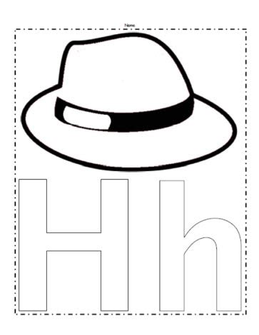 letter hh coloring pages
