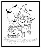 Halloween Cards Printable Coloring Color Printablee Via sketch template