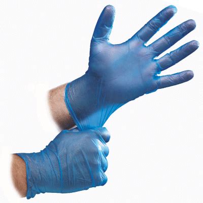 vinyl kitchen gloves blue disposable lightly powdered large ctn  bluvin lp