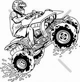 Wheeler Coloring Atv Four Pages Drawing Clipart Quad Wheelers Printable Clip Colouring Bike Jumping Sketch Silhouette Sheets Boys Racing Outlander sketch template