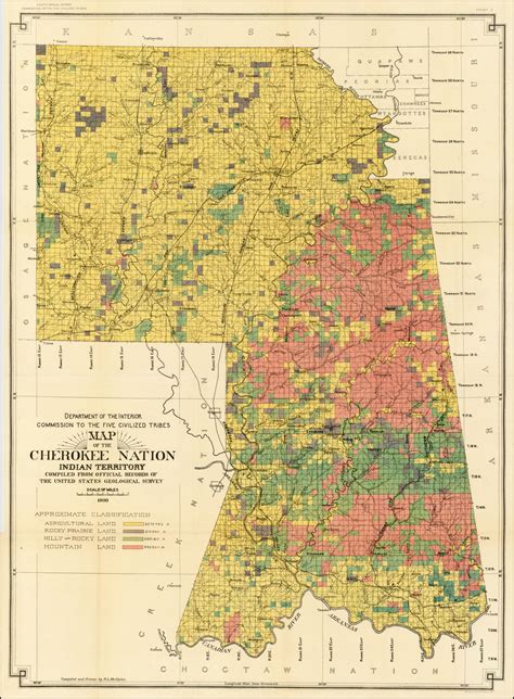 map   cherokee nation indian territory  barry lawrence
