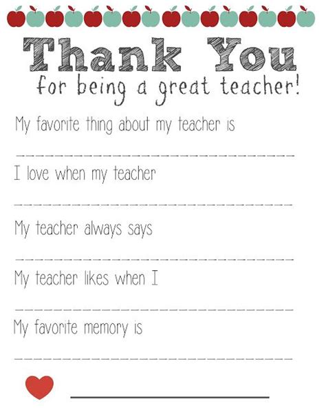 printable teacher appreciation questionnaire  adorable popcorn
