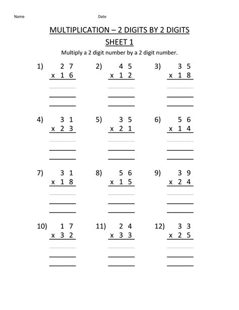 fourth grade math worksheets  print learning printable