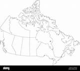Canada Map Provinces Blank Territories Regions Vector Administrative Divided Outline Alamy Illustration Into sketch template