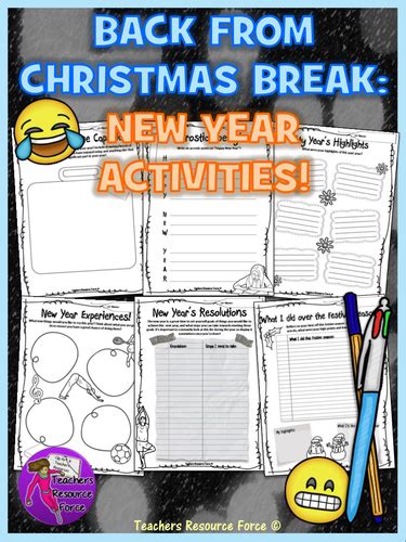 christmas break  year activities teaching resources