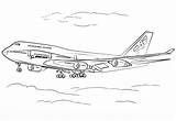 747 Boeing Airbus Kolorowanka A380 Kolorowanki Aerei Aereo Samoloty Airplane Druku Coloriages Flugzeuge Stampare 787 sketch template