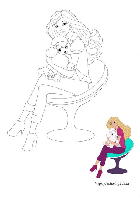 barbie  dog coloring pages   coloring sheets  barbie