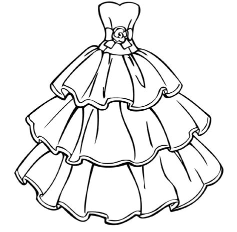 fashionable dress coloring pages pdf to print