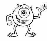 Mike Wazowski Coloring Pages Monsters Inc Sully Monster Drawing Color Sulley Printable Drawings Vector Baby Clipart Scary Colouring Boo Getcolorings sketch template