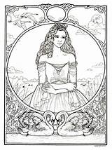 Swan Maiden Fairy Folktale Adultos sketch template