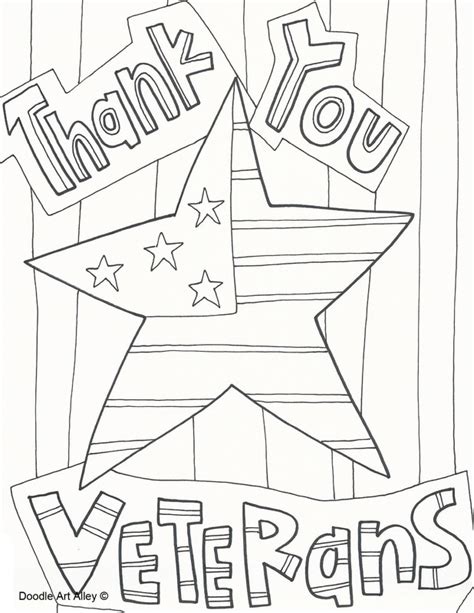 veterans day coloring pages doodle art alley