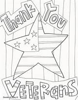 Veterans Coloring Pages Thank Doodle Alley sketch template