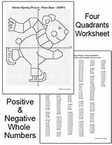 Coordinate Mystery Graphing Polar Bear Winter Ordered Pair Math Pairs Preview sketch template