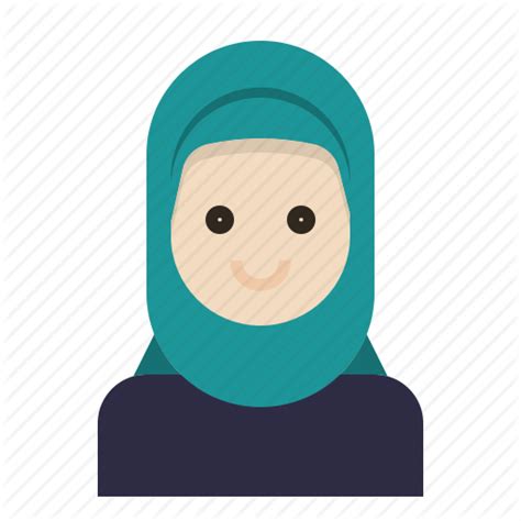 avatar face hijab muslim woman icon