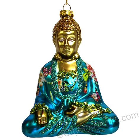glass buddha ornament