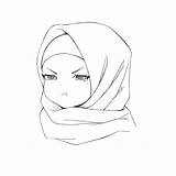 Sketsa Hijab Disimpan Dari sketch template