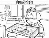Gun Coloring Safety Pages Dont Touch sketch template