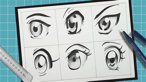 cara menggambar mata di anime manga mirip naruto dan kimetsu no yaiba