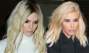 kendall jenner looks spitting image of sister kim kardashian with blonde hair in paris daily
