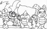 Koopalings Koopa Mario Iggy Popular Coloringhome sketch template