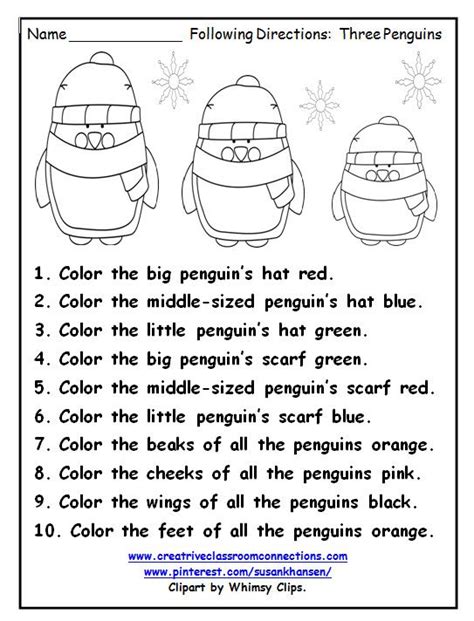 penguins worksheets