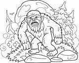 Bigfoot Coloring Colorear sketch template