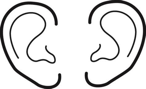 ears clipart black  white clip art library