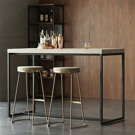 industrial rectangular bar height table small dining table