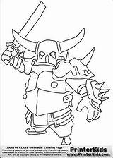 Clash Clans Royale Coloring Pages Royal Golem Barbarian Party Dessin Dibujos Para Flag King Printerkids Boyama Getcolorings Wizard Clan Coloriage sketch template
