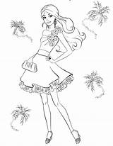 Barbie Coloring Pages Games Printable Getcolorings Color Print Girl sketch template