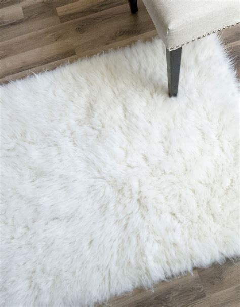 super area rugs wool flokati solid white shag rug    walmartcom
