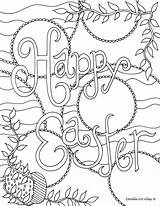 Easter Coloring Pages Doodle Happy Alley Adults Printable Colouring Adult School Chores Children Bulletin Color Book Getcolorings Childrens Print Sunday sketch template