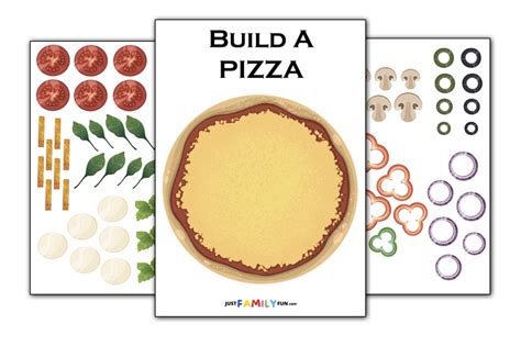 printable pizza crust  pizza toppings  family fun