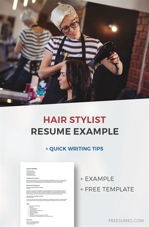 shiny hair stylist resume  quick writing tips freesumes