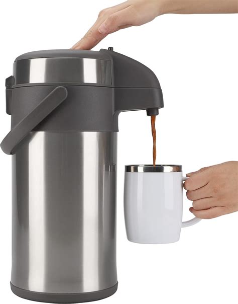 okadi airpot thermal coffee dispenser  pump stainless steel vacuum insulated thermal