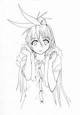 Kirisaki Nisekoi Chitoge Lineart sketch template