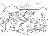 Construction Coloring Pages Printable Getcolorings Worker Print Color sketch template